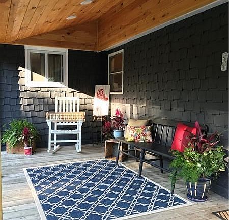 Sip your coffee and relax on the new porch.