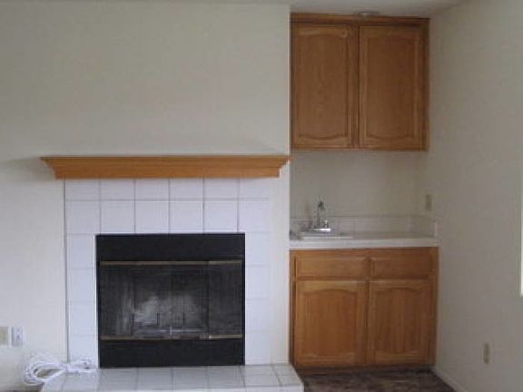 Wood burning fireplace & wet bar