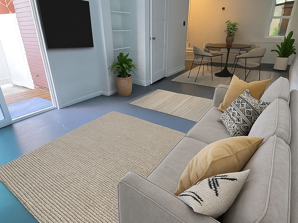 Living Room and Kitchen, and Sliding Glass door entry