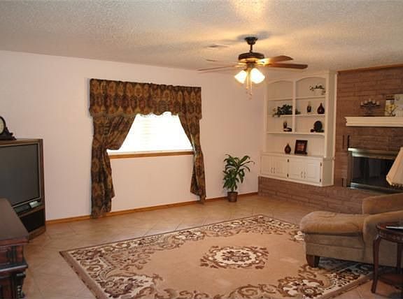 Large, open Living Room with fireplace