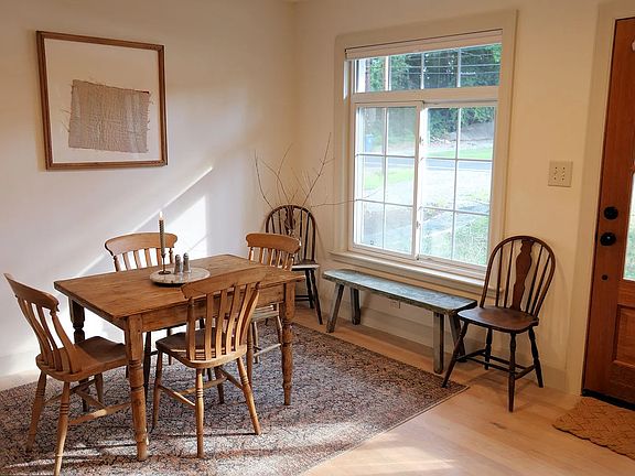 Amazing afternoon light! Gorgeous new mahogany front door.