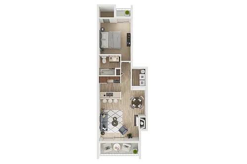 Floor plan 1X1 C
