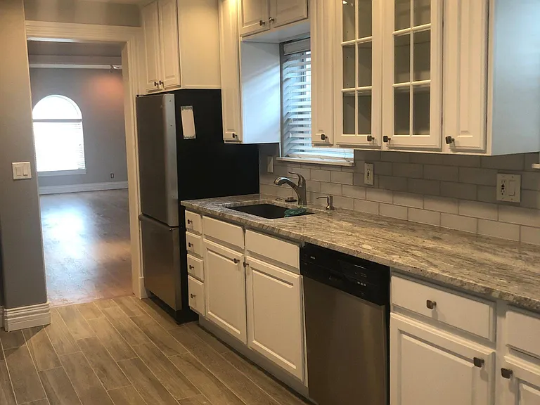 Kitchen looking S toward Dining Room