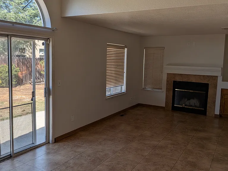 Family Room and the patio door to backyard