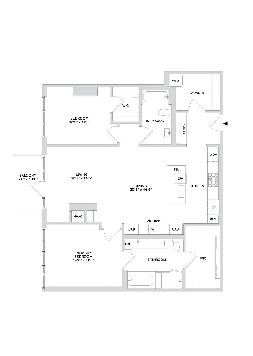 Floor plan PHC2 (2x2)