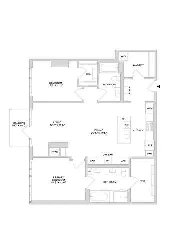Floor plan PHC2 (2x2)