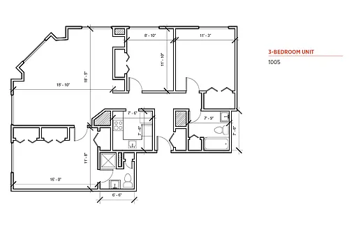 Floor plan 3-BR
