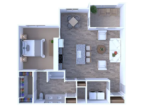 Floor plan A3 Mulberry - 1 Bedroom, 1 Bathroom