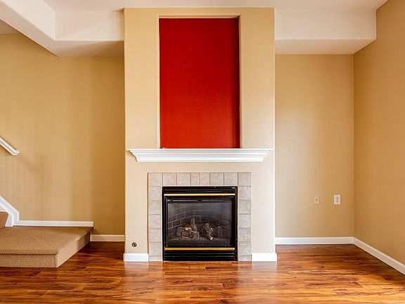 Gas fireplace in the living room.