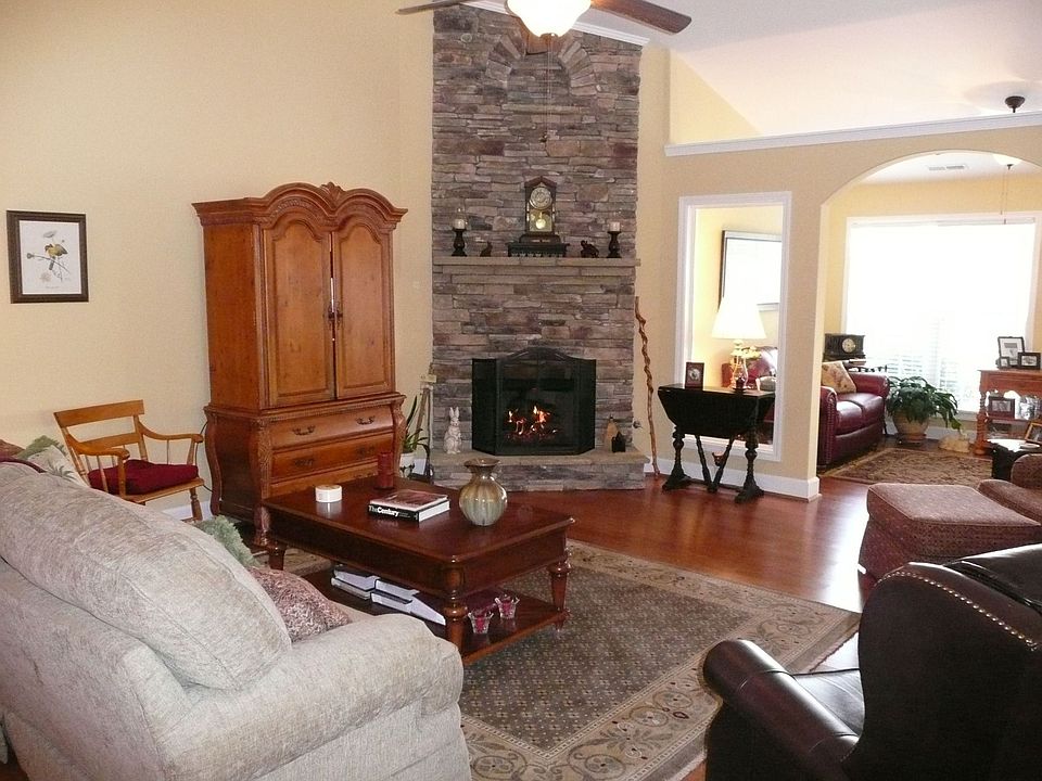Family Room W/Stacked Stone Fireplace