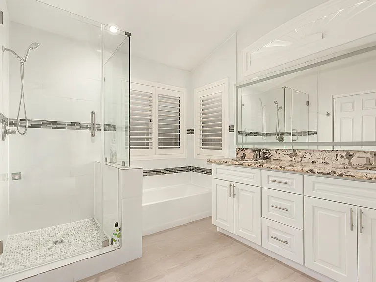 Renovated Primary Bathroom.