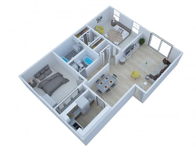 Floor plan 2X2