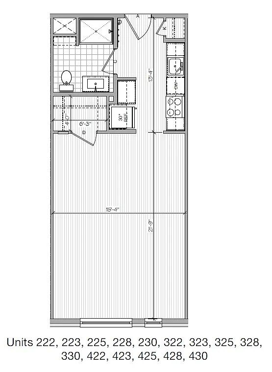 Floor plan Studio 575
