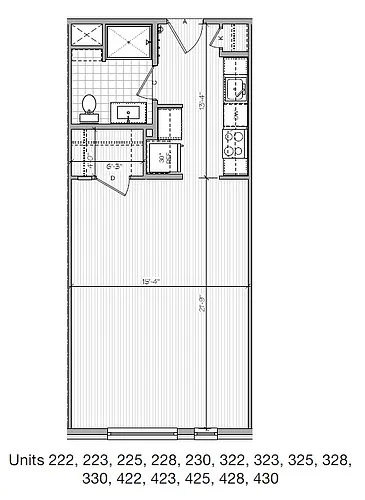 Floor plan Studio 575