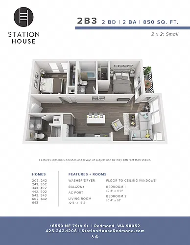 Floor plan 2 Bedroom - C3