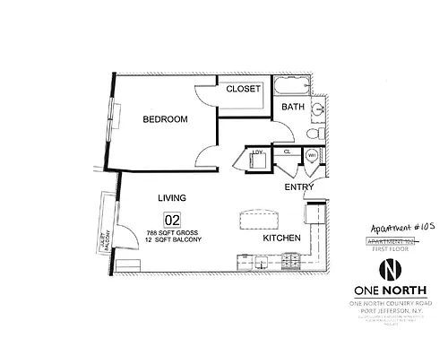 Floor plan One Bedroom A