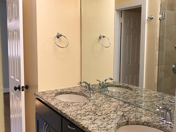 Ample storage in the bathroom.
