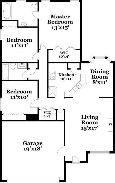 3 bed, 2.0 bath, 1327 sqft, $2,770 — Photo 2