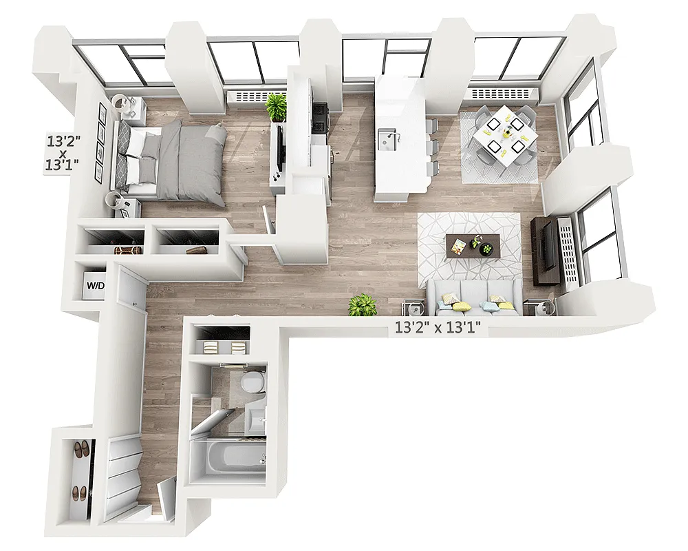 Floor plan One Bedroom I