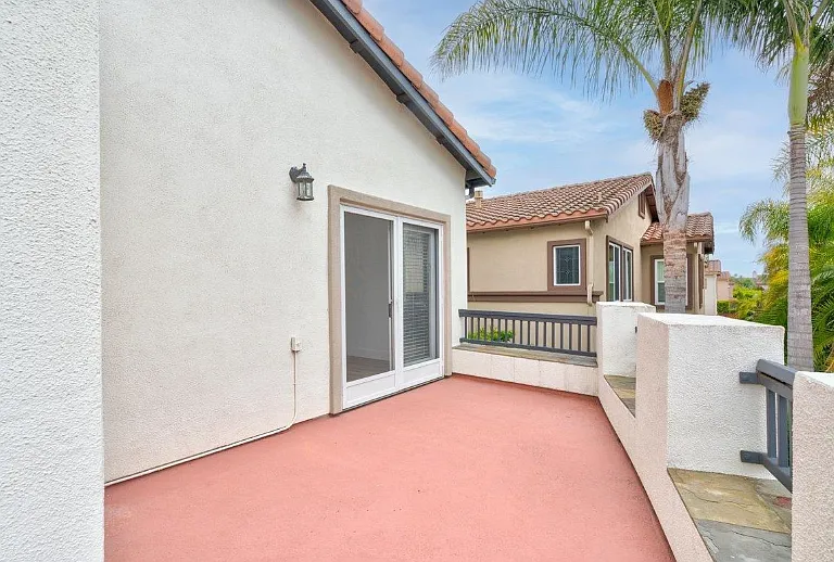 Large balcony outside the master bedroom