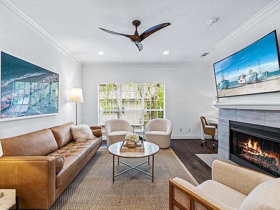 Second floor living with desk area