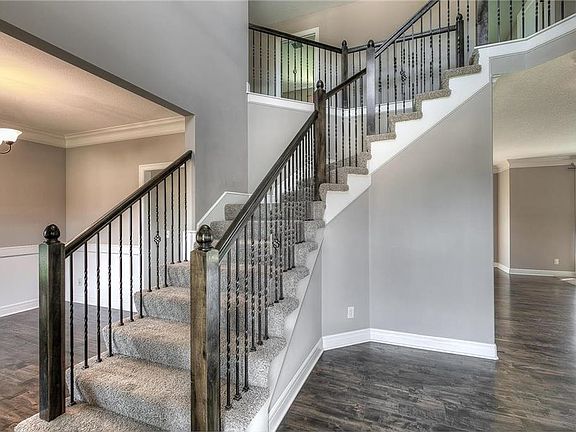Beautiful entry with wood floors