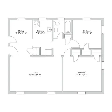 Floor plan RTG-2b1a