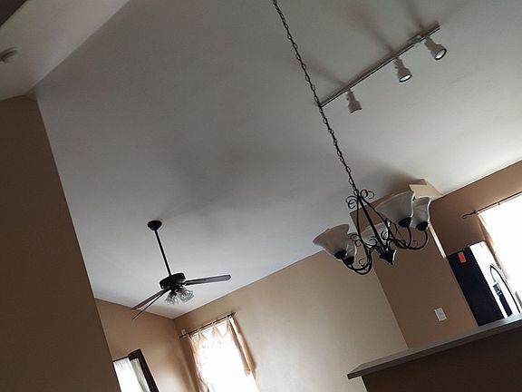 Dining area vaulted ceiling view