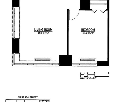 2nd image of 350 W 43rd St APT 31D