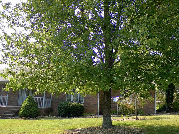 Large river rock landscaping