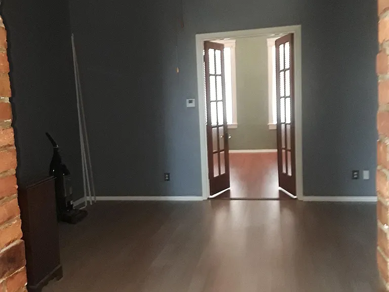 Outside of kitchen back through living room
