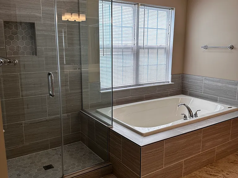 Master bathroom tub and shower