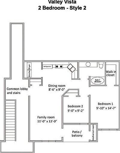 Valley Vista Standard Two Bedroom