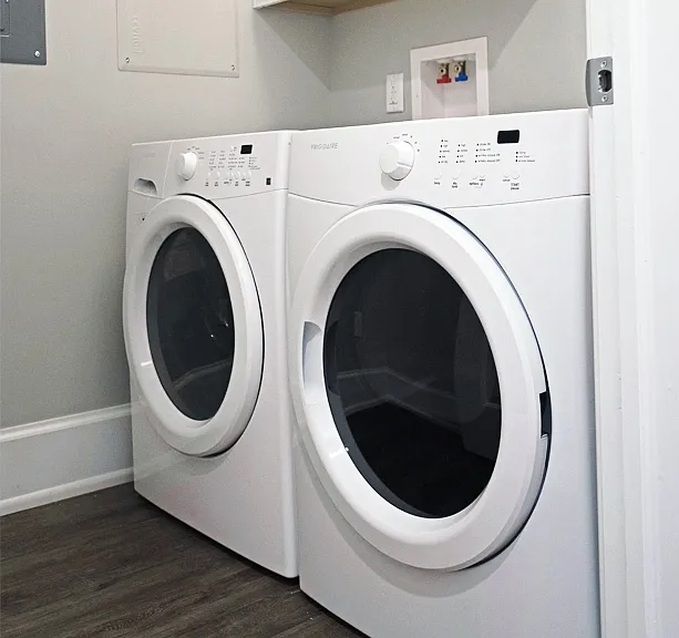 Full-size washer/dryer in each unit.