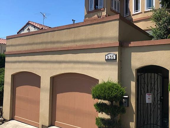 two car garage equipped with EV charger