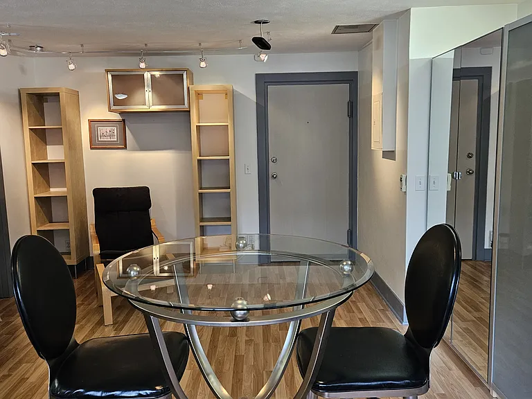 Bistro height table and chairs highlight a modern space.