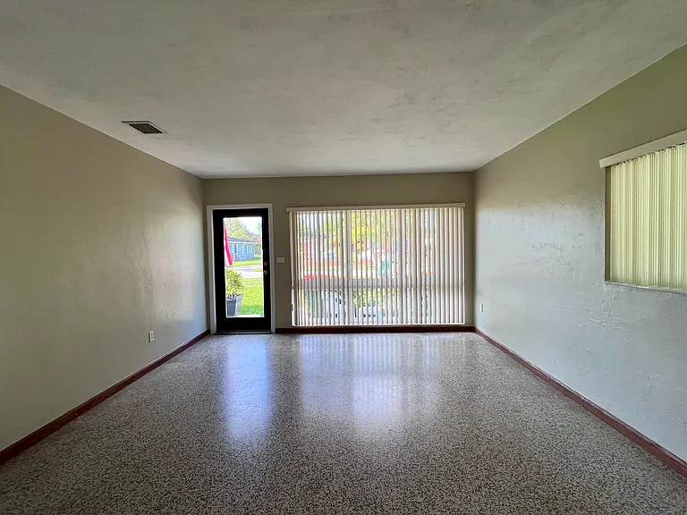 Front door and Living room