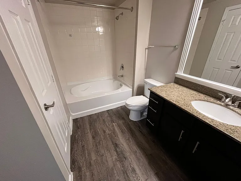 Bathroom with huge garden tub