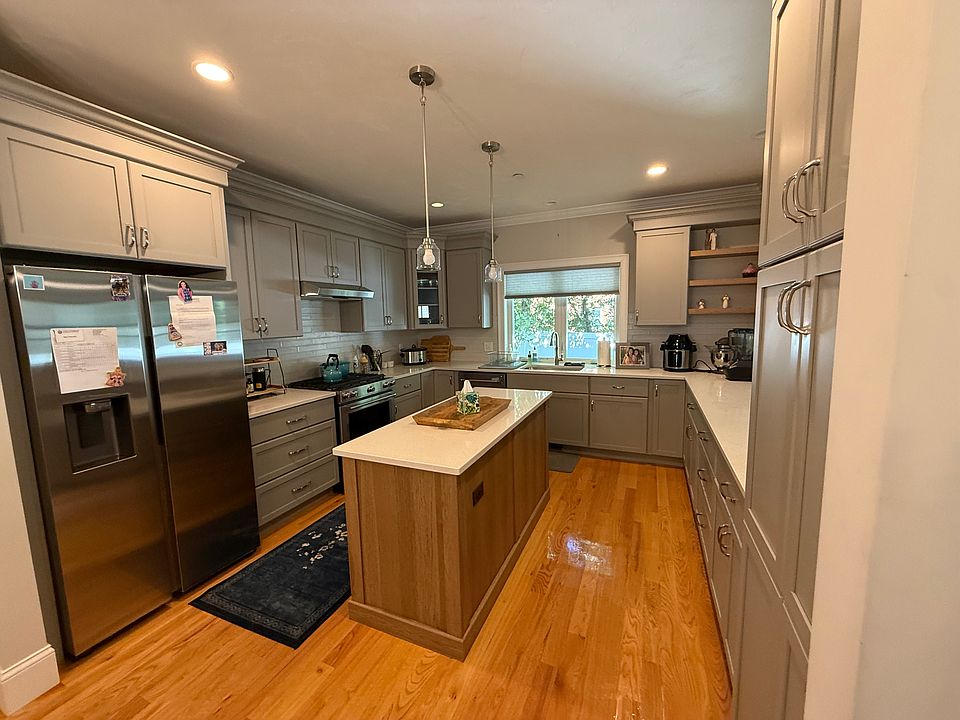 Chef's kitchen with stainless steel appliances