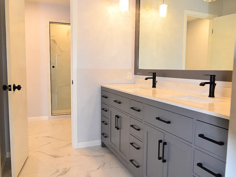 Master bath double vanity