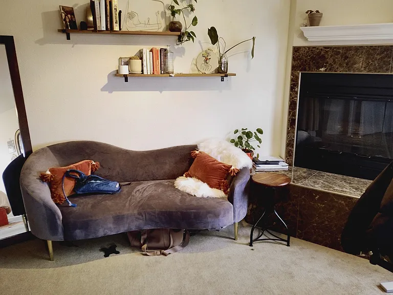 Upper Level Living Room and Fireplace
