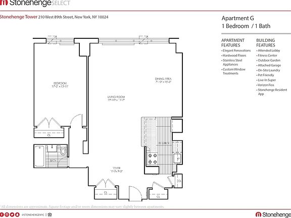 2nd image of 210 W 89th St APT 12G