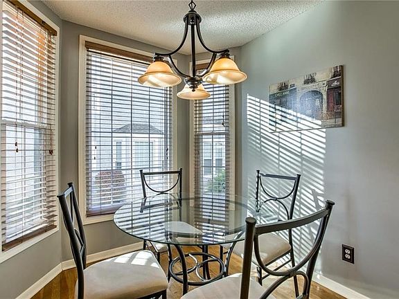 Freshly painted and updated kitchen has light bright breakfast area.