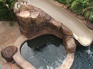 waterslide jacuzzi