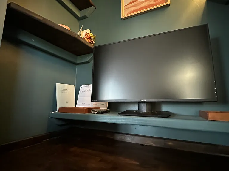 cove desk focus area with ethernet ports