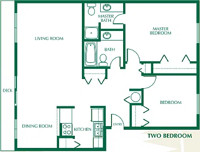 Floor plan 2-Bed