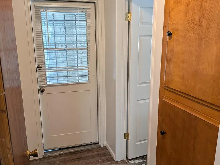 hallway with new flooring