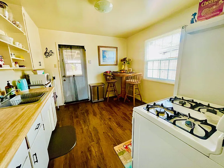 What the kitchen looked like furnished