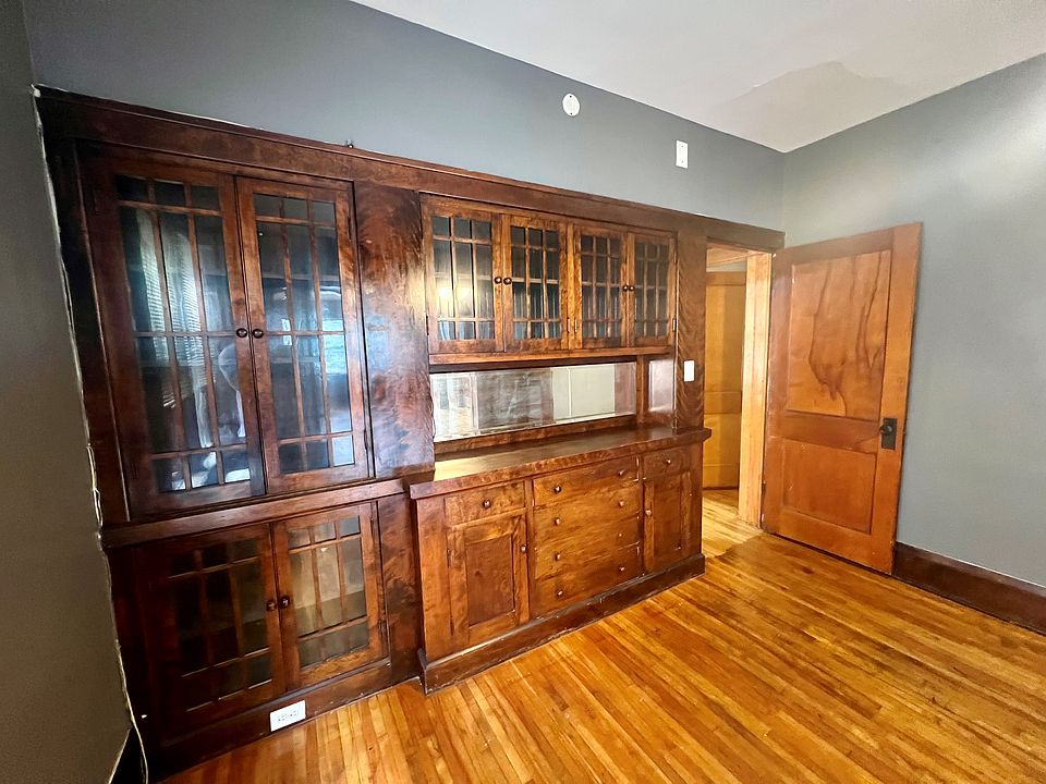 Built in hutch with original glass!