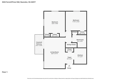 Floor plan 2 Bedroom